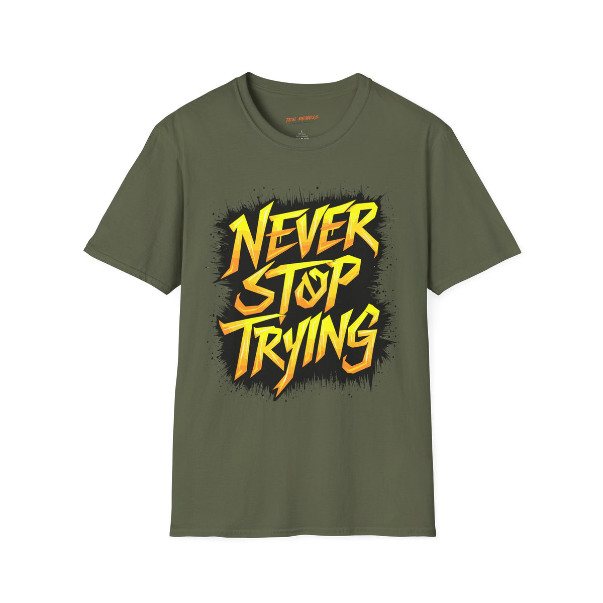 Motivational T-Shirt - Never Stop Trying & Spread Love T-Shirt