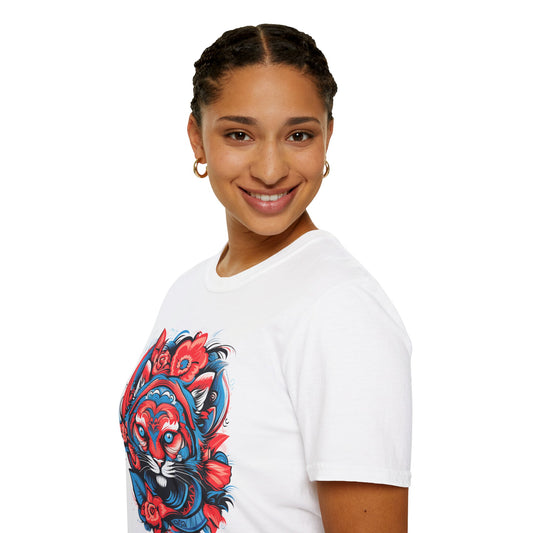 Psychedelic Floral Tiger Unisex T-Shirt | Tiger Rebel Frequency