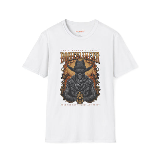 Boneslinger Vintage Unisex Streetwear T-Shirt | Old Wild West Graphic T-Shirt | Skull Rebel Frequency
