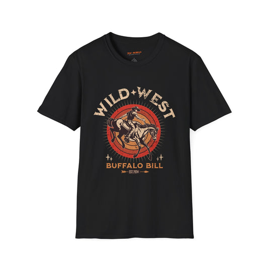Wild West Buffalo Bill Vintage Graphic Unisex Streetwear T-Shirt, Spread Love Graphic Tee, Unisex Shirt for Rodeo Fans, Retro Apparel, Gifts for Adventurers