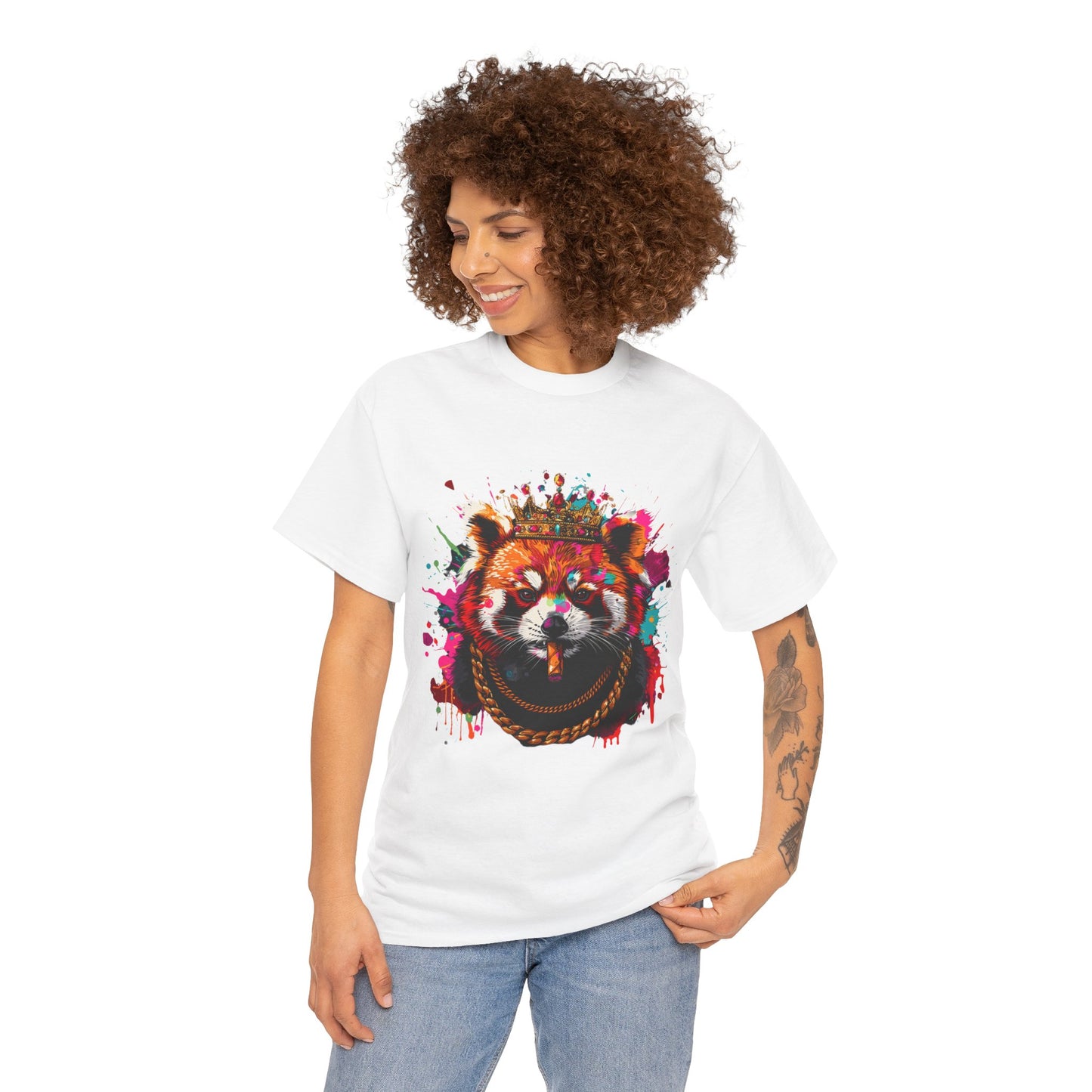 King Red Panda Unisex Heavy Cotton Tee | Red Panda Rebel Frequency