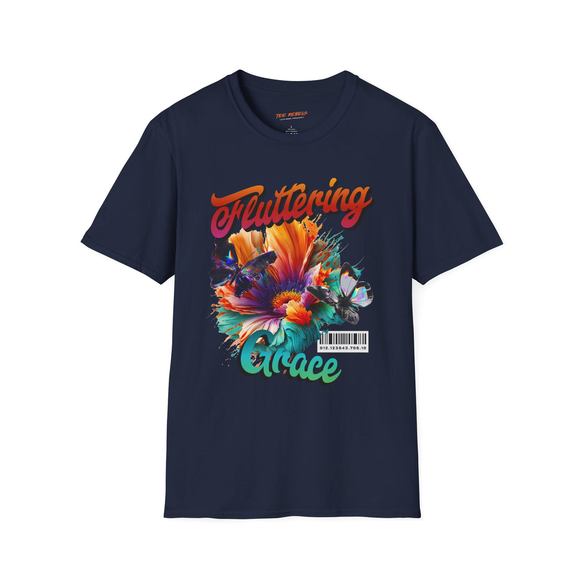 Fluttering Grace Butterfly Spread Love Floral Graphic T-Shirt