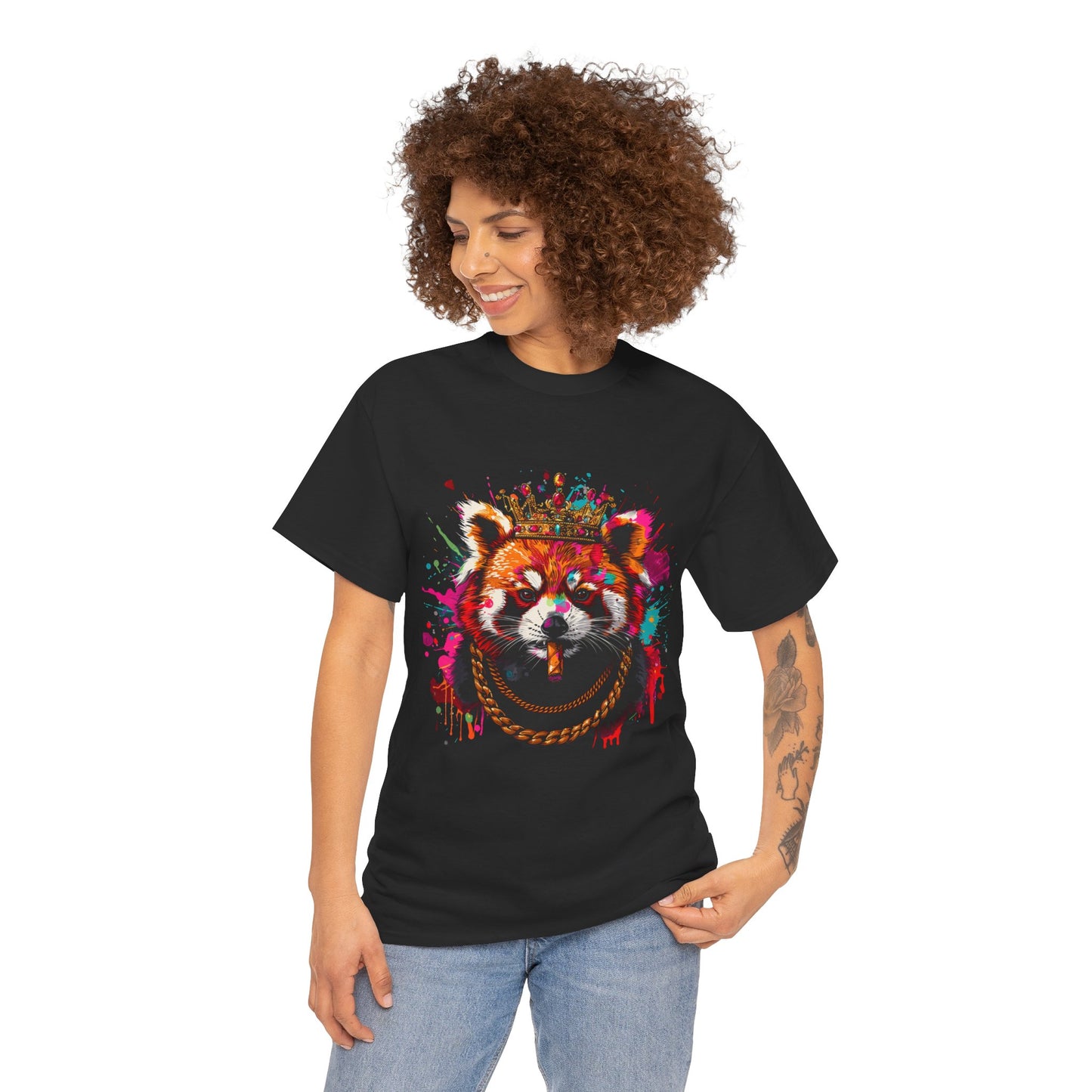 King Red Panda Unisex Heavy Cotton Tee | Red Panda Rebel Frequency