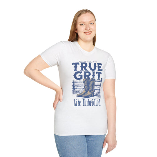 True Grit Unisex Streetwear T-Shirt | American West Graphic T-Shirt | Cowboy Rebel Frequency