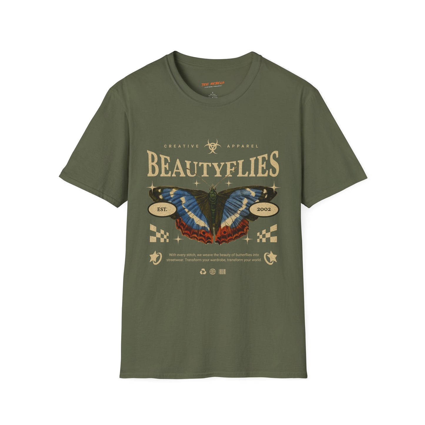Beautyflies Butterfly Graphic Tee — “Spread Love” Rose Vintage Retro Shirt