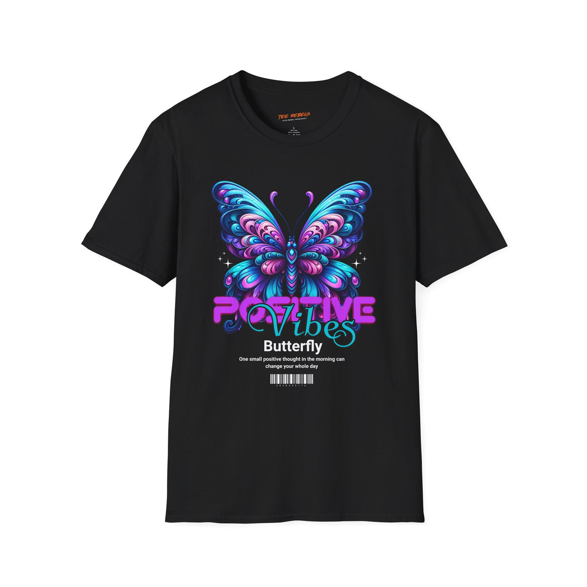 Positive Vibes Butterfly & Spread Love Rose Graphic T-Shirt