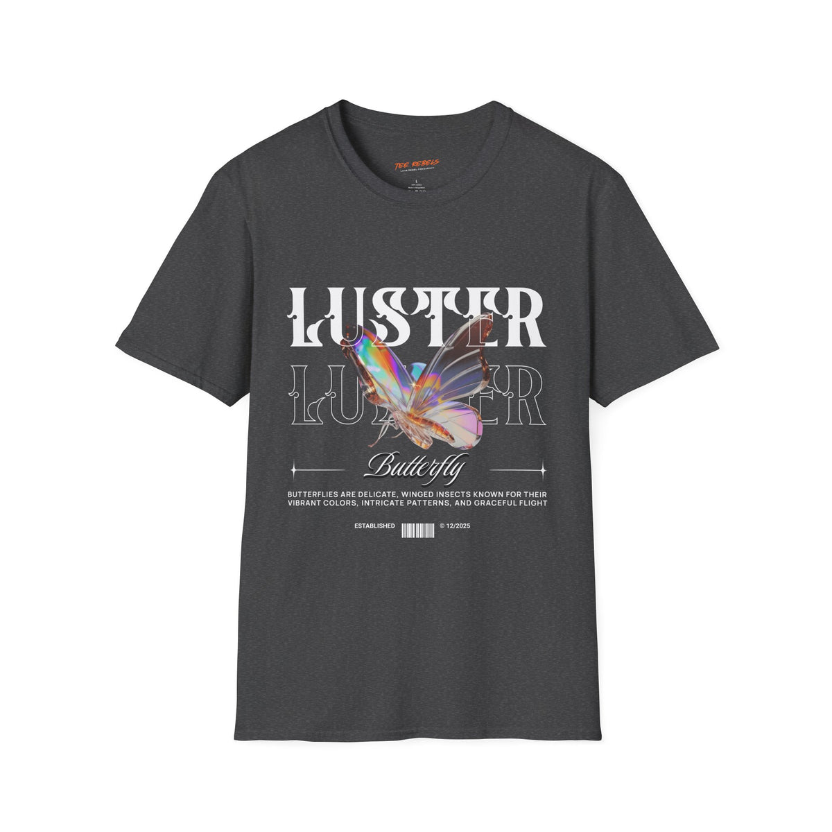 Luster Butterfly Spread Love Rose Graphic T-Shirt