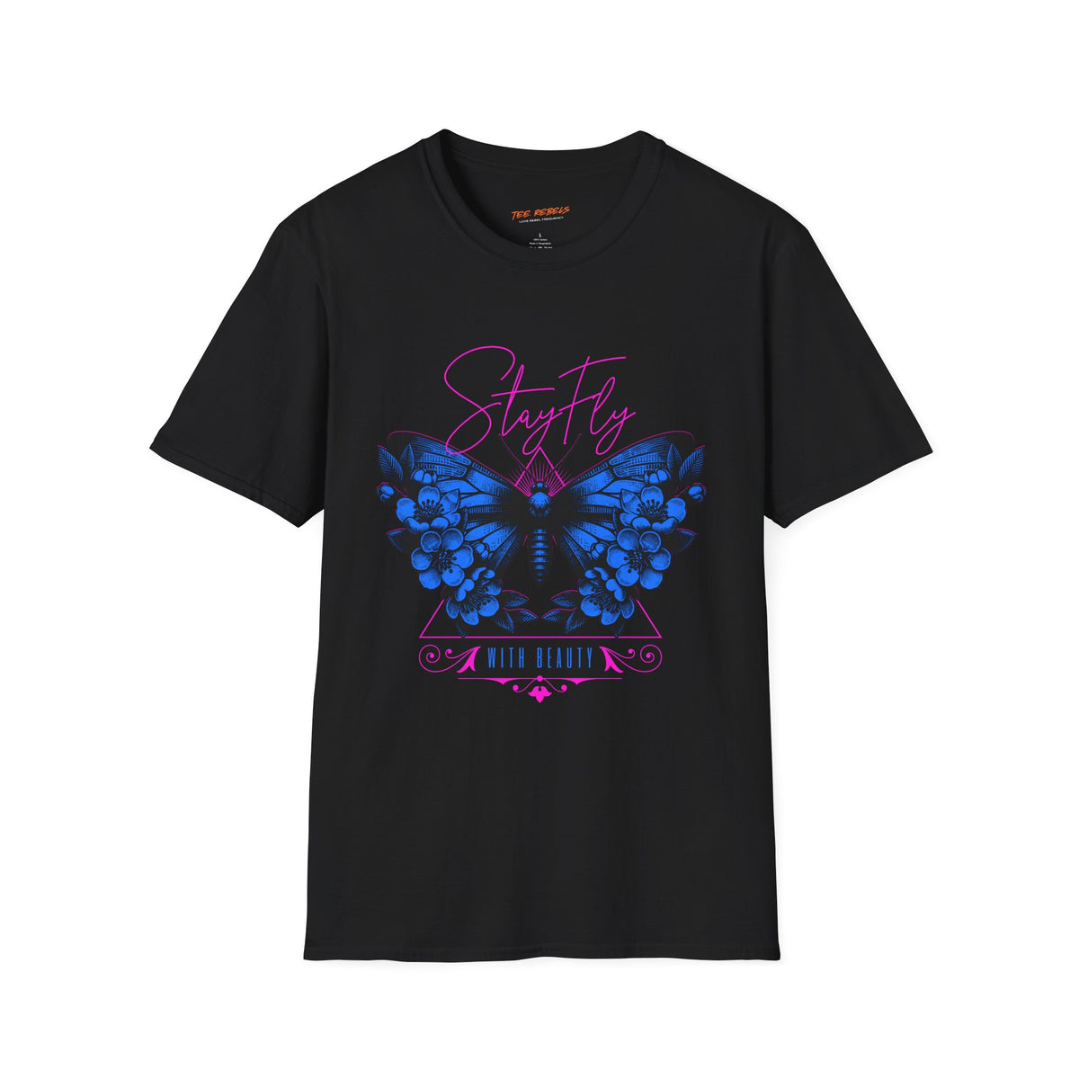 Butterfly Stay Fly Graphic T-Shirt & Spread Love Rose