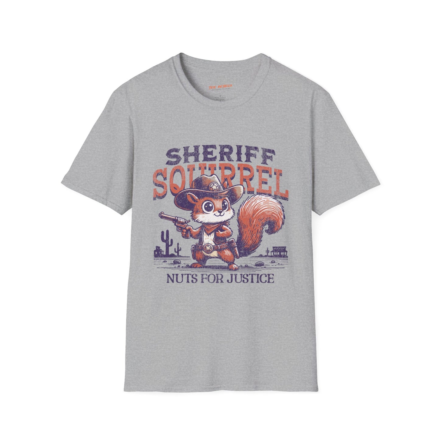 Sheriff Squirrel Humor T-Shirt, Spread Love Graphic Tee, Unisex Softstyle Shirt, Funny Wildlife Apparel, Gift for Animal Lovers, [...]