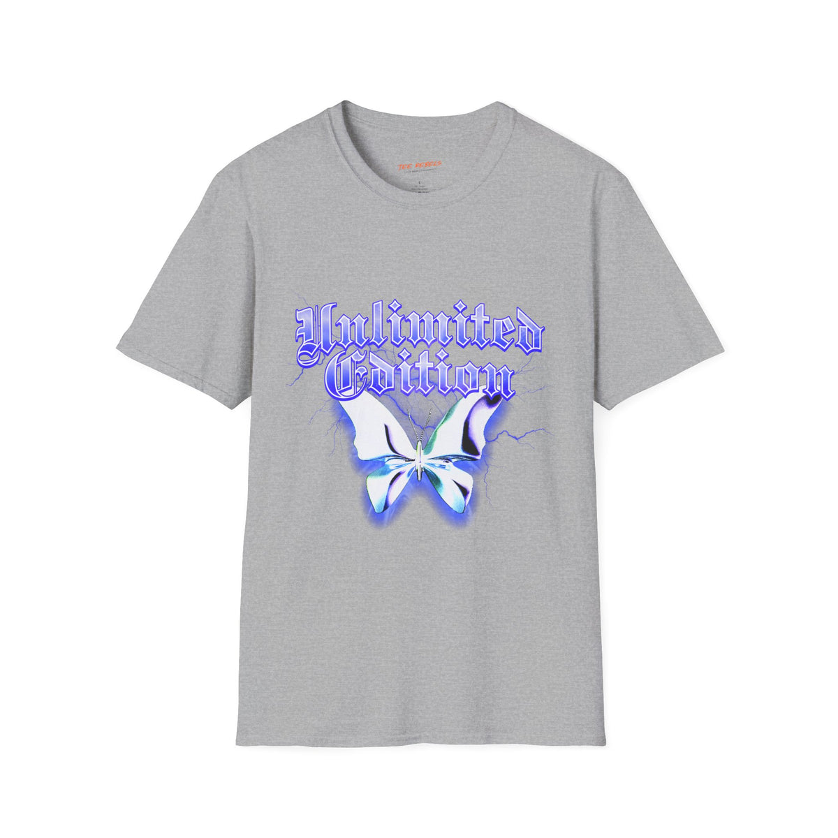Unlimited Edition Butterfly Spread Love Rose Graphic T-Shirt