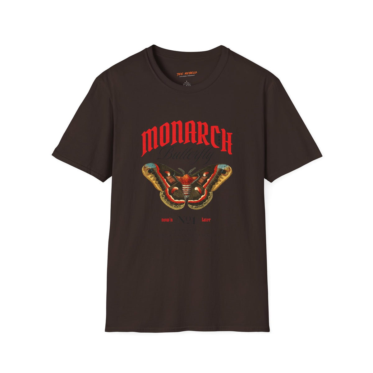 Monarch Butterfly Spread Love Rose Graphic T-Shirt