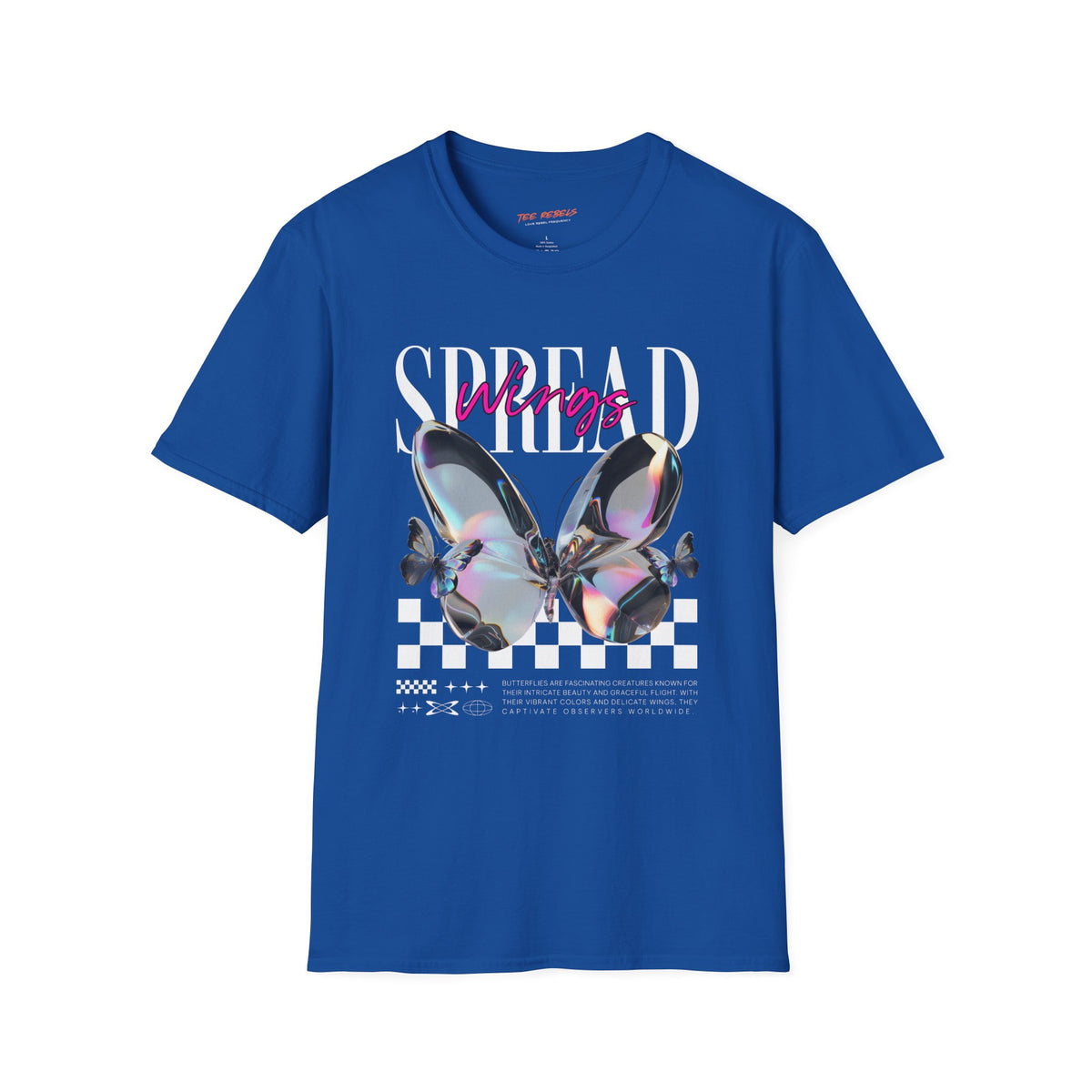 Spread Wings Spread Love Rose & Butterfly Graphic T-Shirt