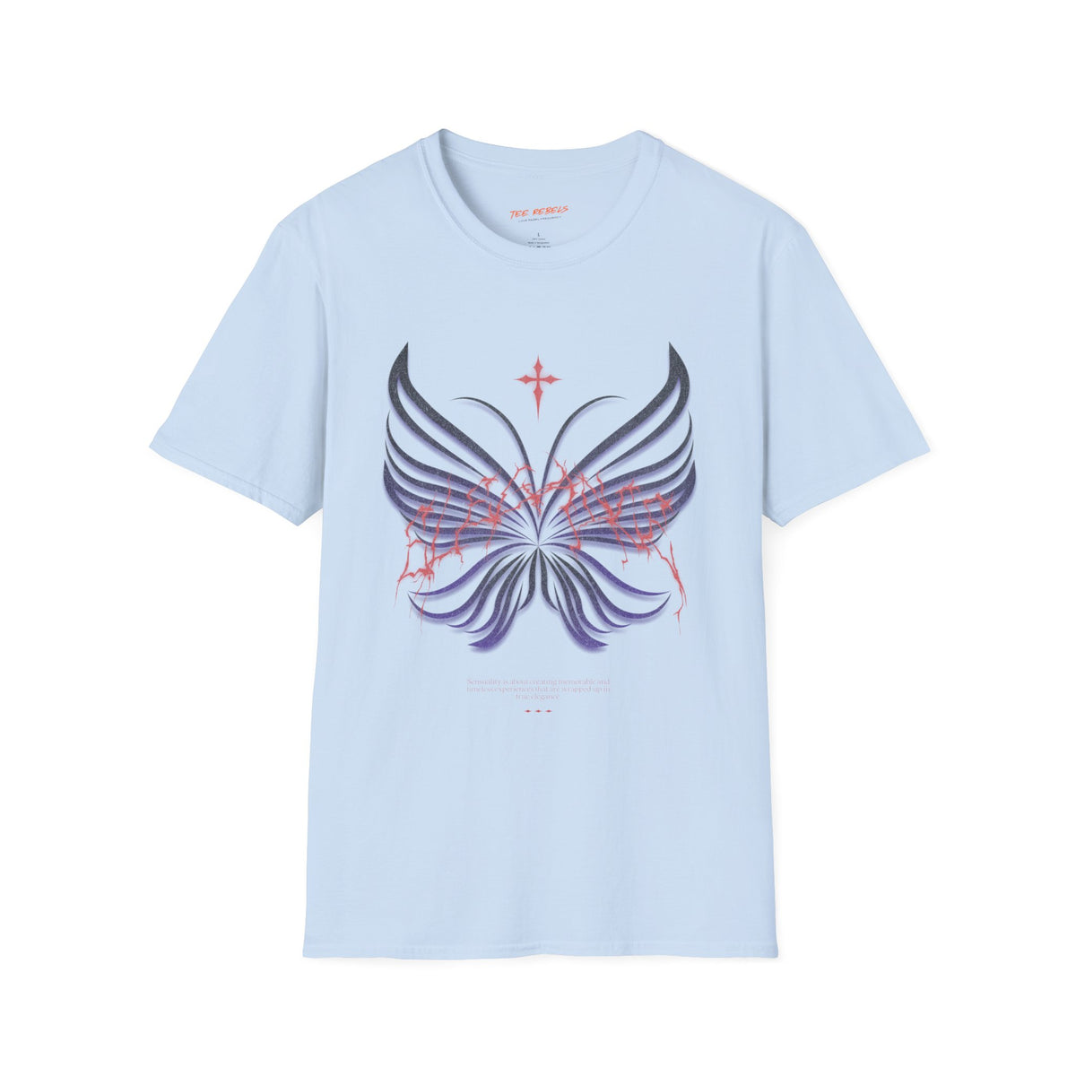 Butterfly Elegance Spread Love Rose Graphic T-Shirt