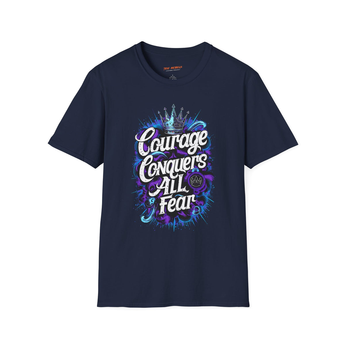 Motivational T-Shirt - Courage Conquers All Fear & Spread Love Graphic T-Shirt