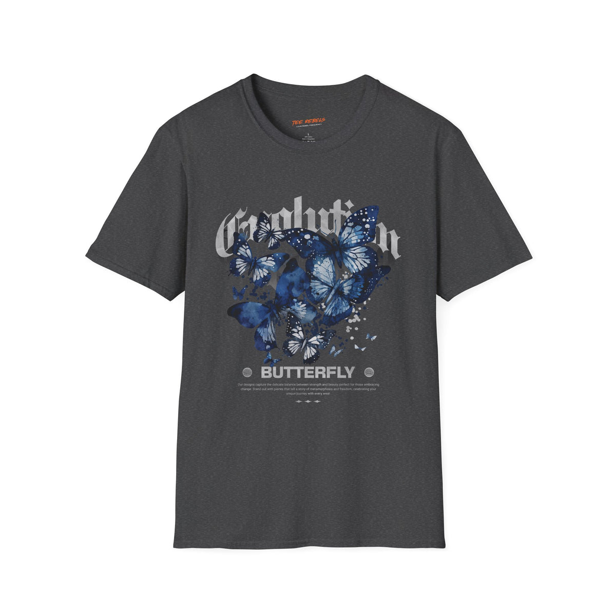 Evolution Butterfly Spread Love Rose Graphic T-Shirt