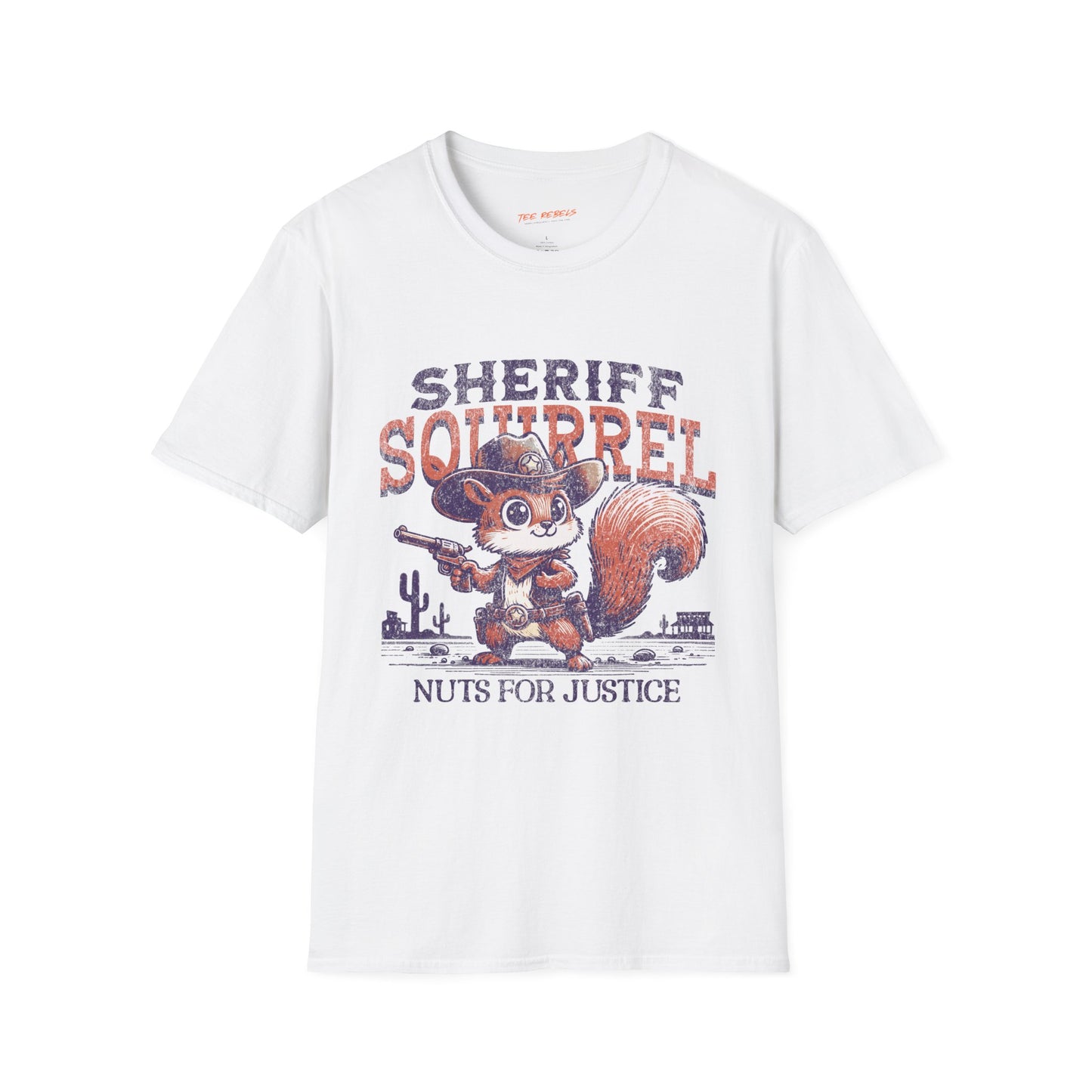 Sheriff Squirrel Humor T-Shirt, Spread Love Graphic Tee, Unisex Softstyle Shirt, Funny Wildlife Apparel, Gift for Animal Lovers, [...]