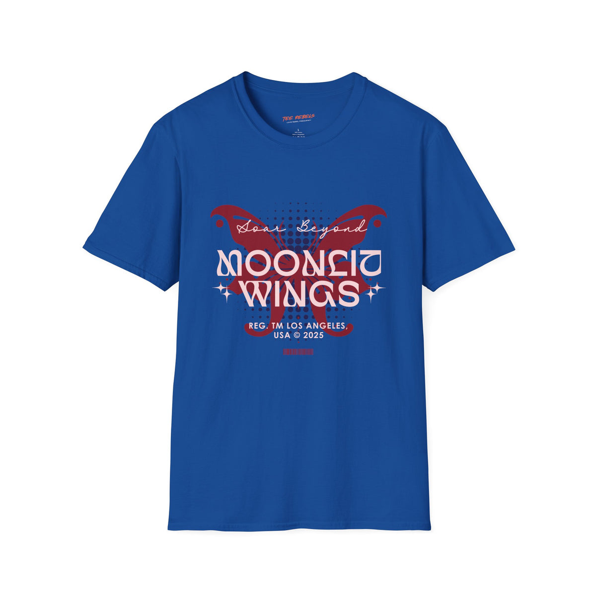 Moonlit Wings Butterfly Spread Love Rose Graphic T-Shirt