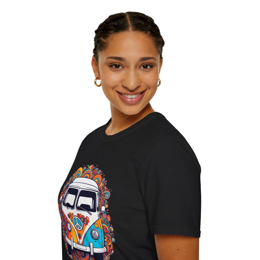Psychedelic Retro Van Unisex T-Shirt | Van Rebel Frequency