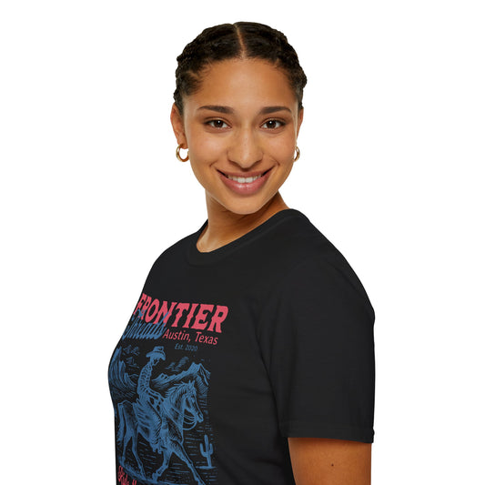 Frontier Threads Unisex Streetwear T-Shirt | American Graphic T-Shirt | Cowboy Rebel Frquency