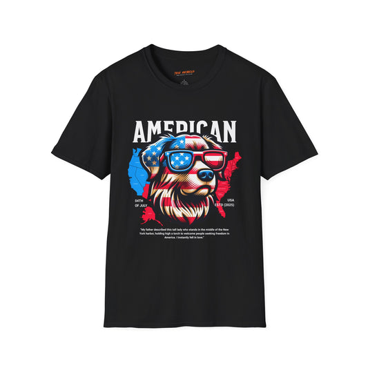 American Dog Unisex Streetwear T-Shirt | American Pride Tee | Gifts for Dog Lovers | Dog Rebel Frequency
