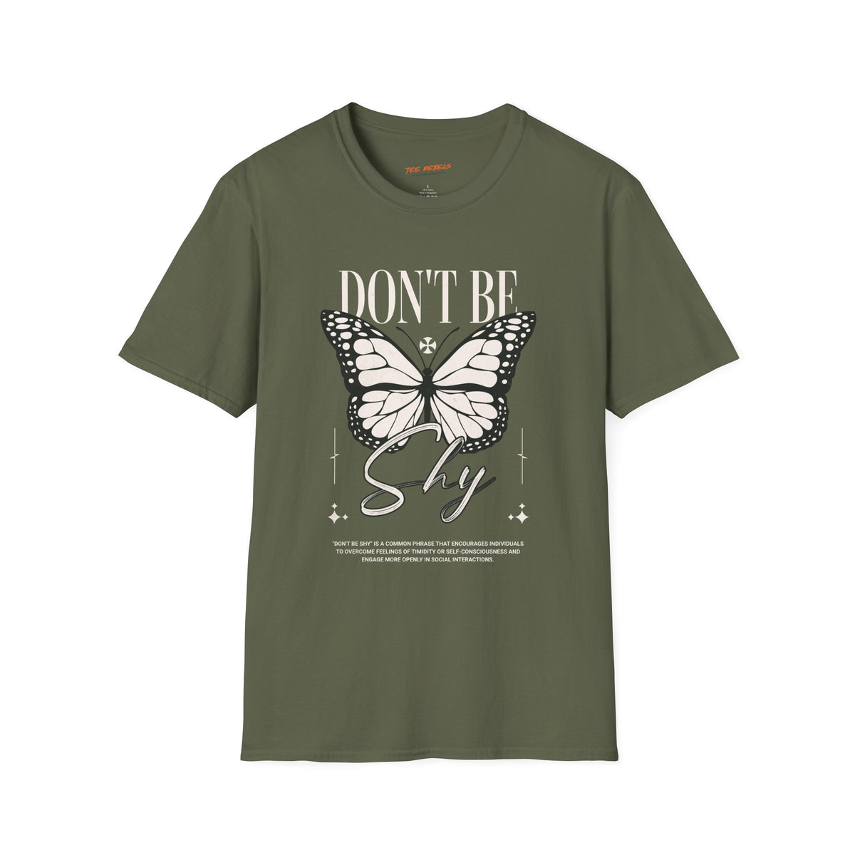 Inspirational Butterfly “Don’t Be Shy” & “Spread Love” T-Shirt
