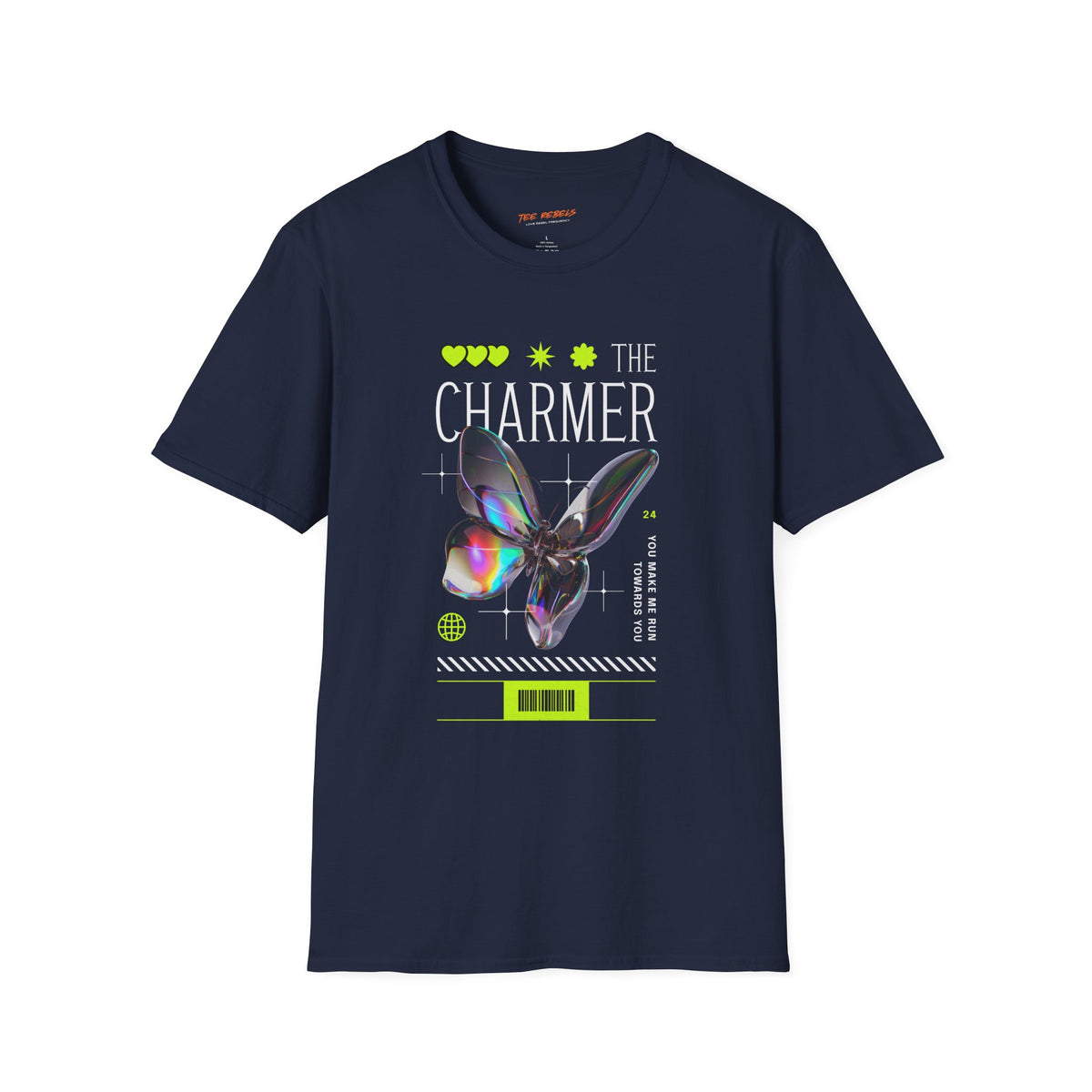 The Charmer Butterfly Spread Love Rose Graphic T-Shirt