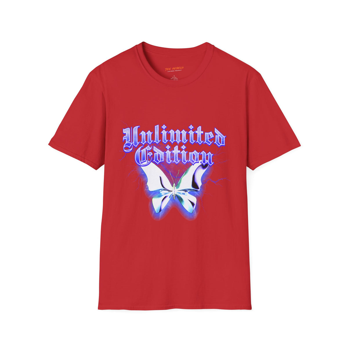 Unlimited Edition Butterfly Spread Love Rose Graphic T-Shirt