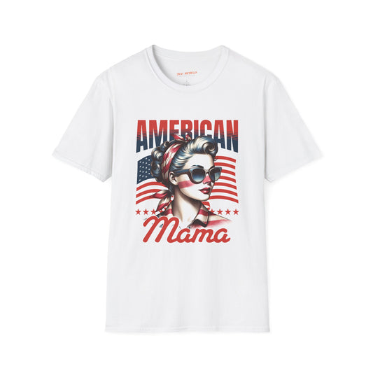 American Mama Unisex Streetwear T-Shirt | American Pride Tee | Fourth of July Shirt | Gift for Moms | Vintage Style Casual Top