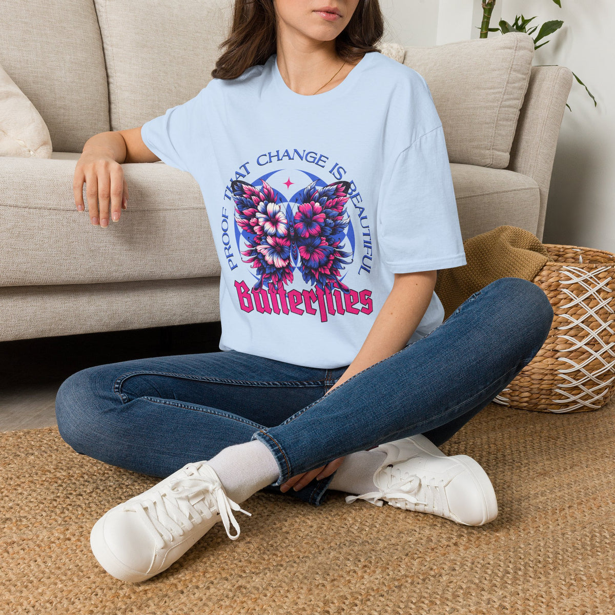 Butterfly Change & Spread Love Graphic T-Shirt