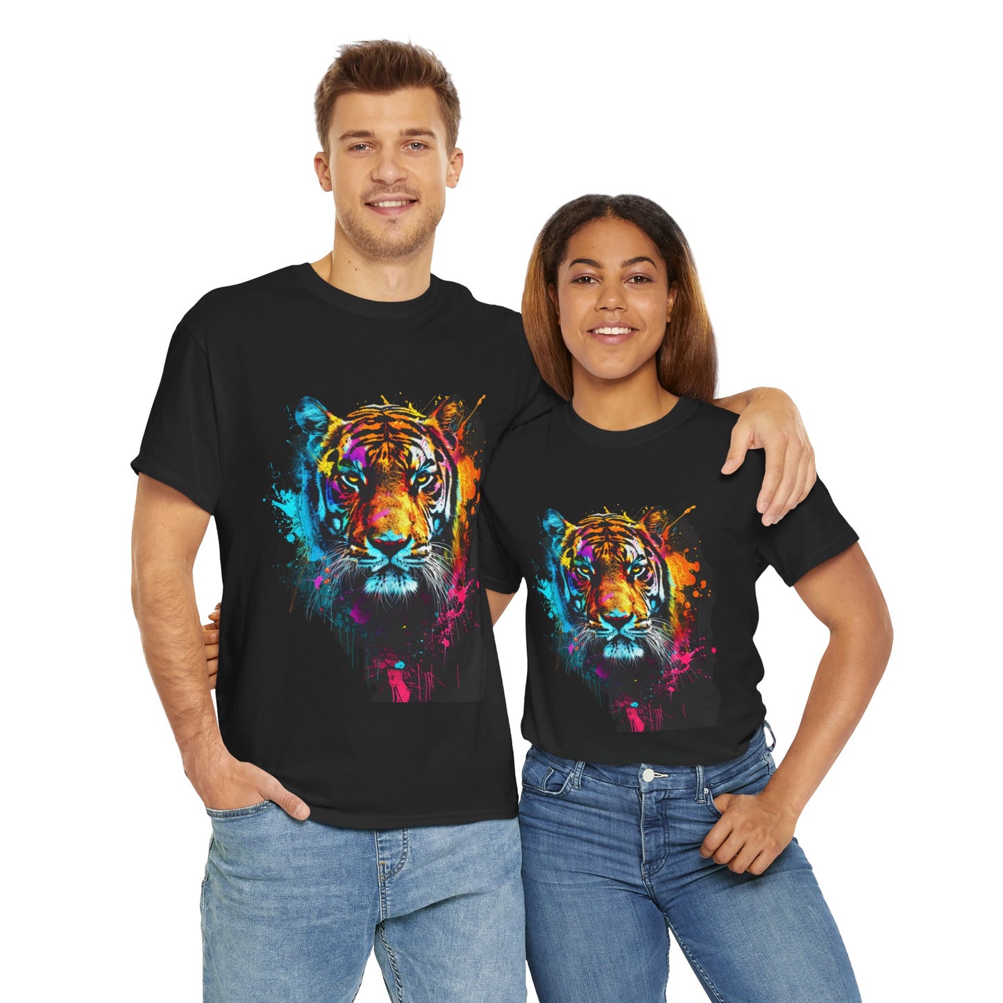 Tiger Graphic Unisex Heavy Cotton Tee - Tiger Rebel Frequency