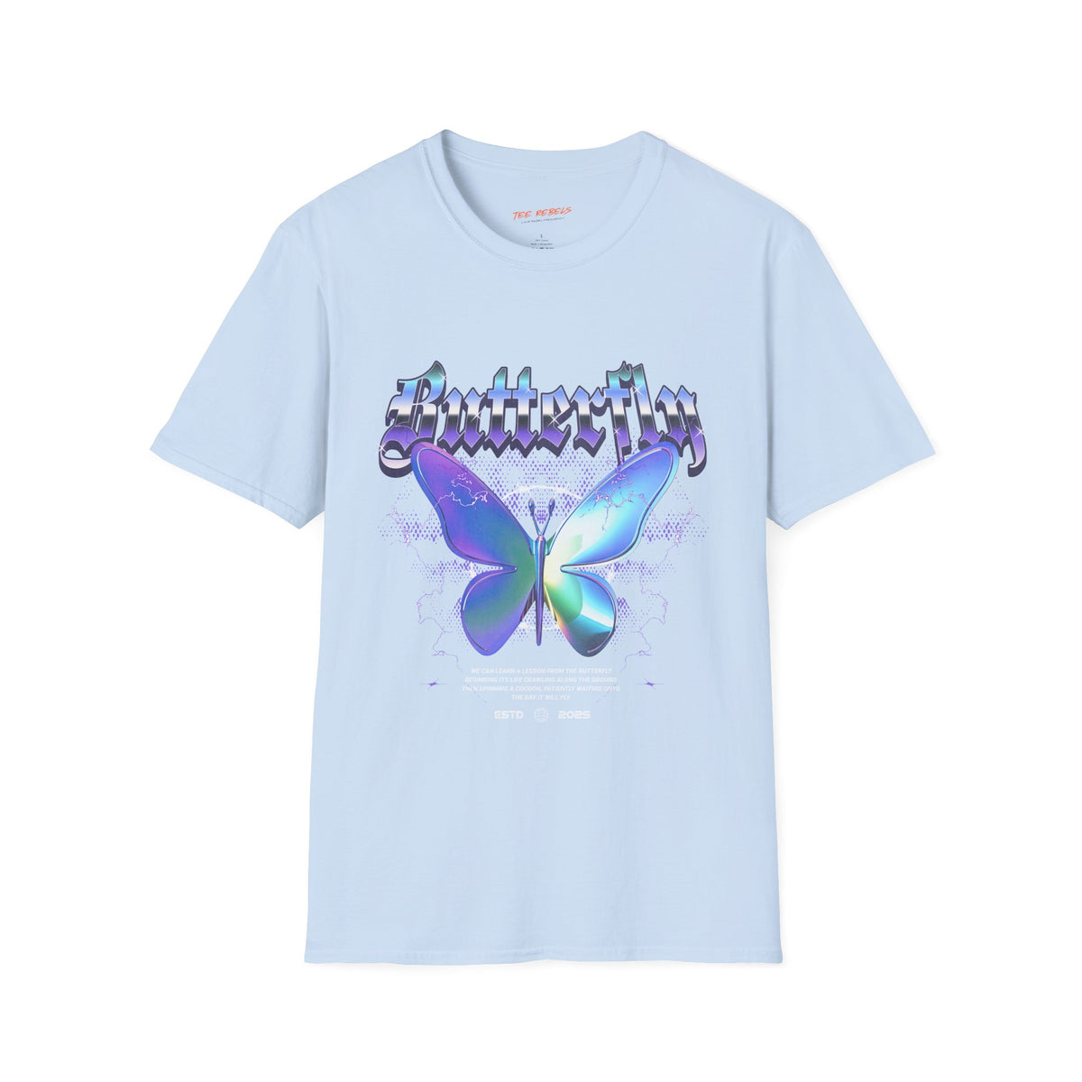 Butterfly Graphic Tee — "Spread Love" Rose Retro T-Shirt