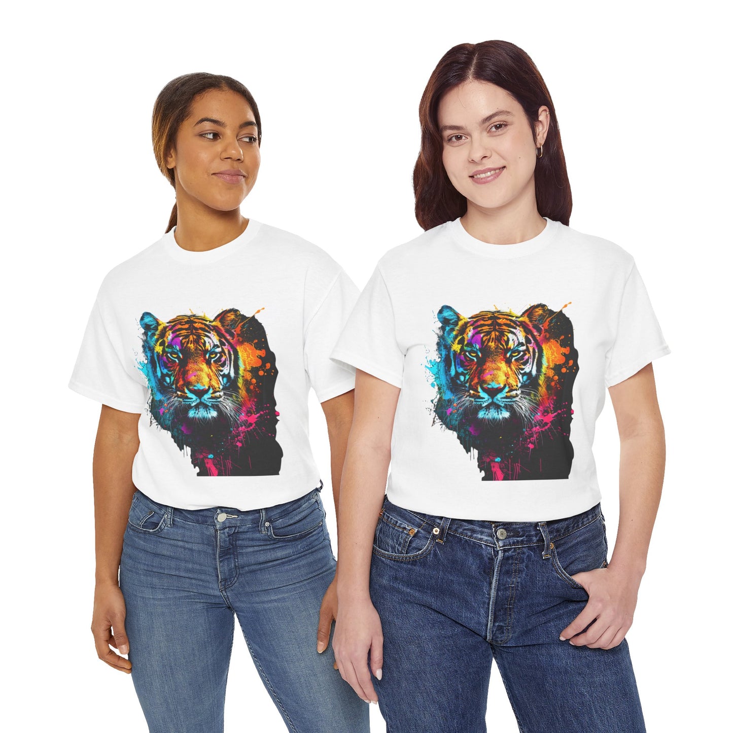 Tiger Graphic Unisex Heavy Cotton Tee - Tiger Rebel Frequency