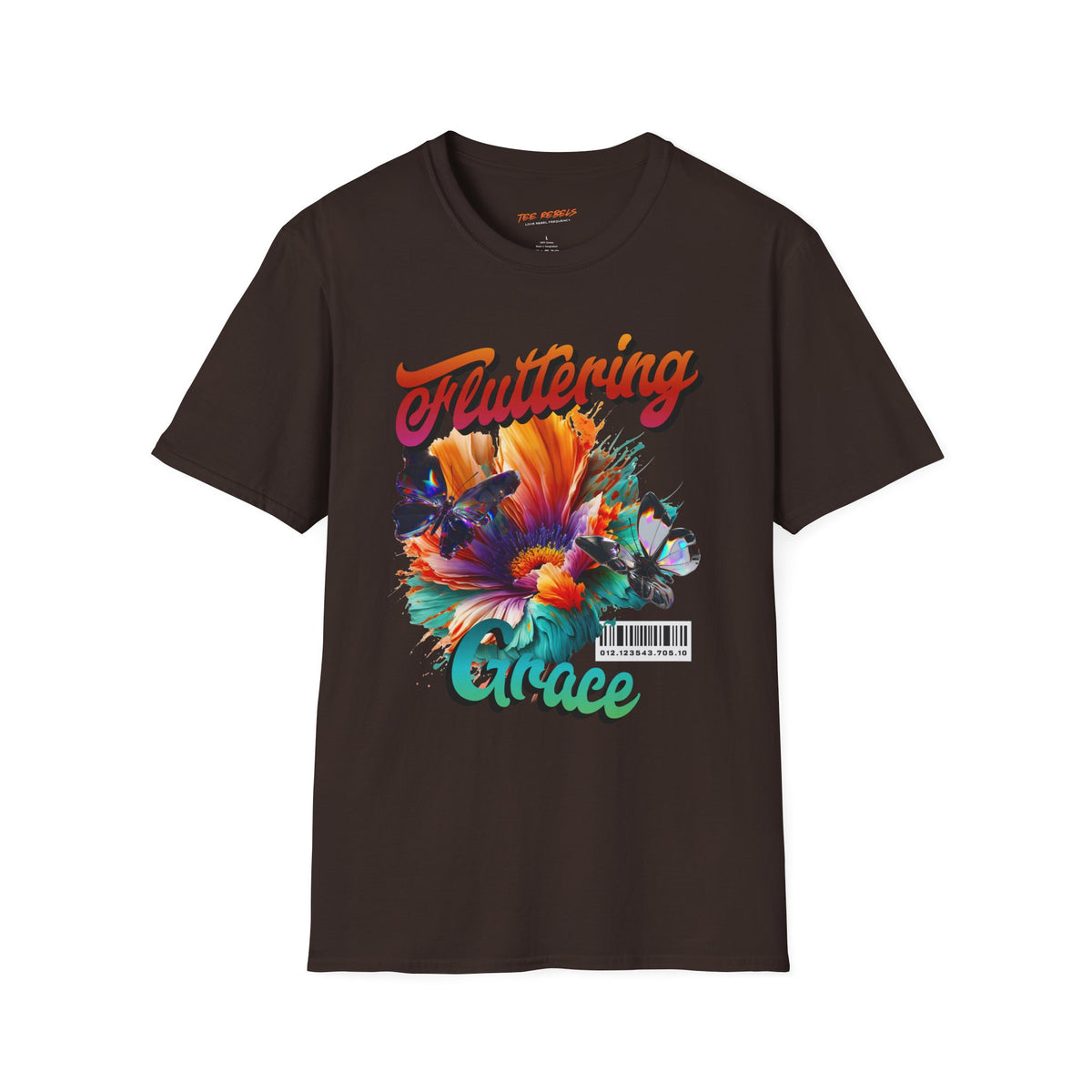 Fluttering Grace Butterfly Spread Love Floral Graphic T-Shirt