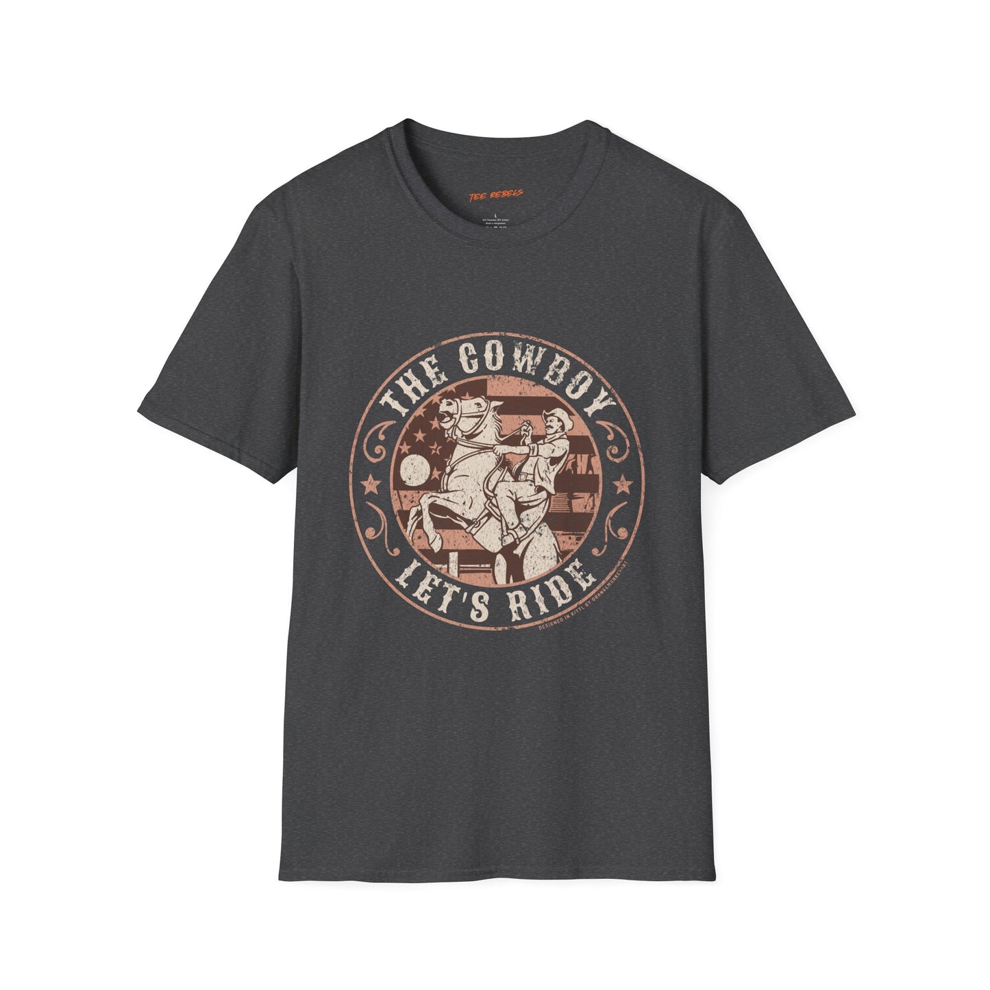 The Cowboy Let's Ride Graphic Unisex Streetwear Tee for Casual Wear, Gift for Rodeo Lovers, Birthday Present, Adventure Apparel, Unique
