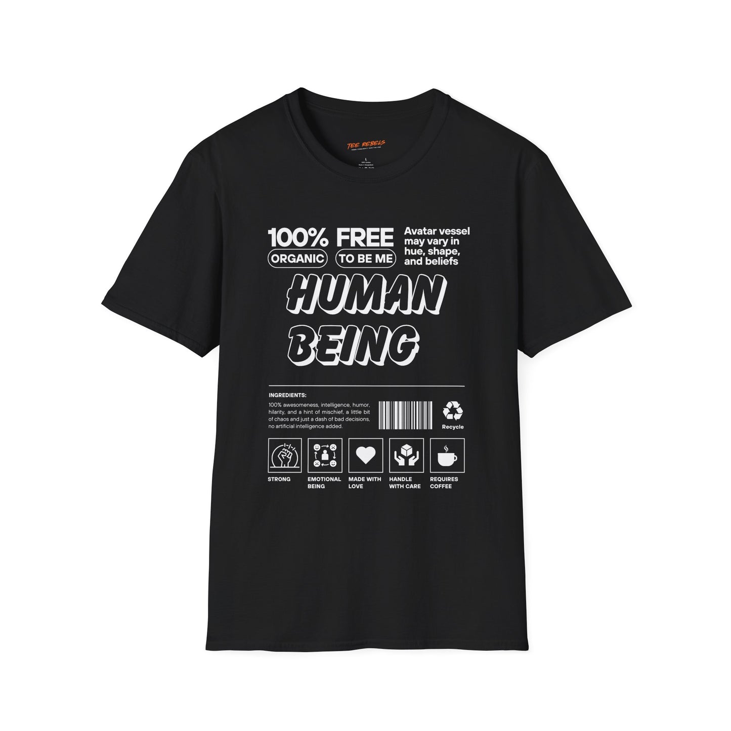 Human Being Unisex Softstyle T-Shirt - Human Rebel Frequency