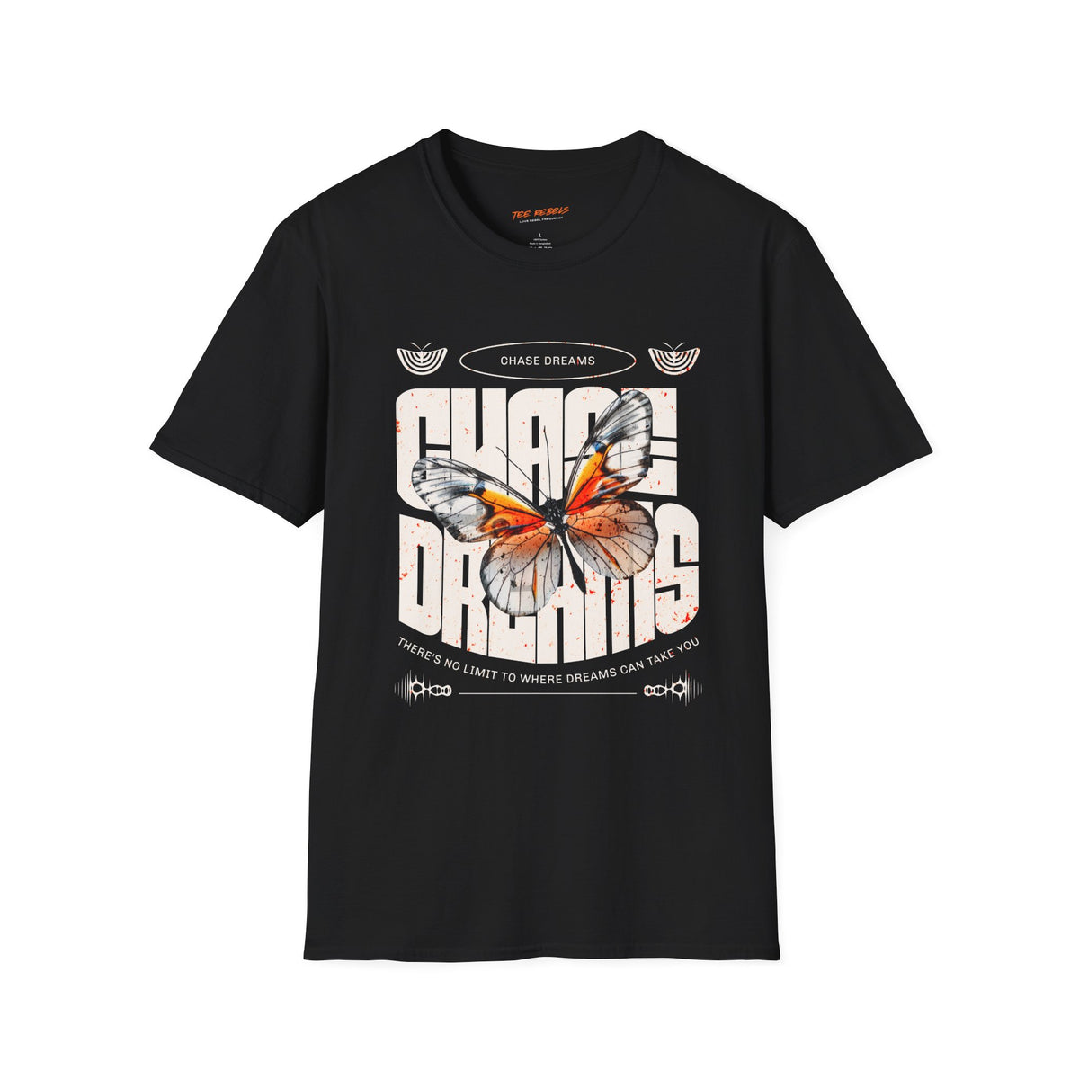 Chase Dream Butterfly Graphic Spread Love Rose T-Shirt