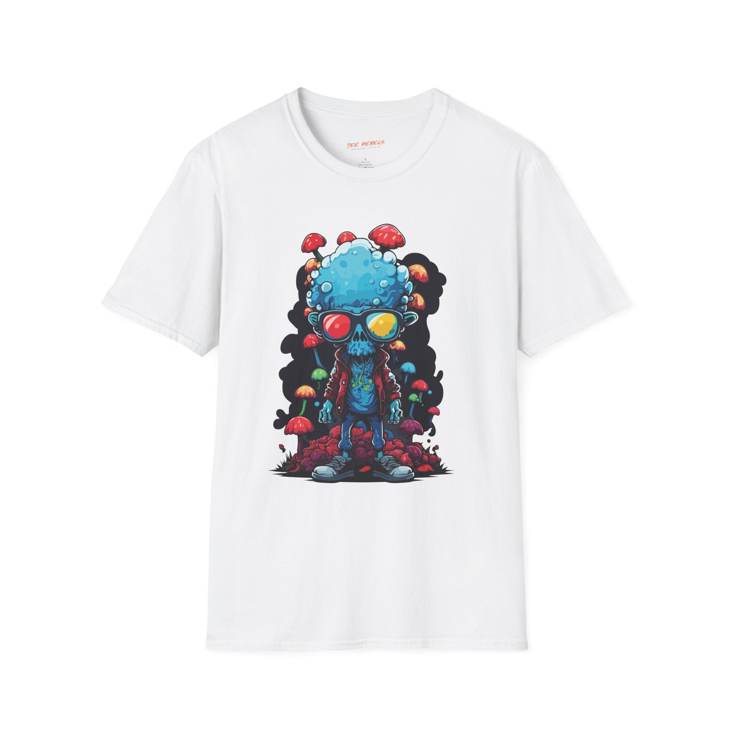 Cool Alien Graphic Unisex Softstyle T-Shirt | Alien Rebel Frequency