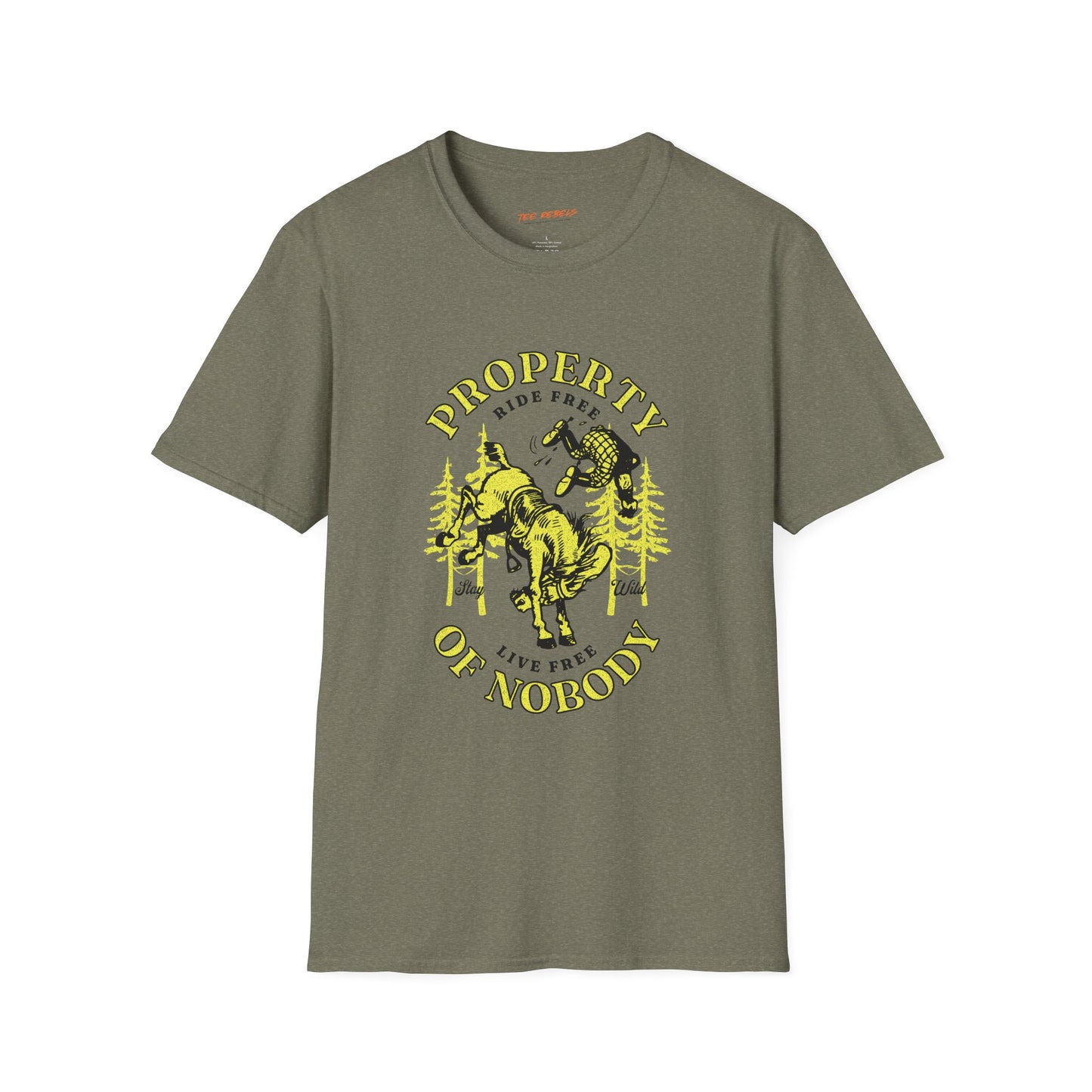 Property of Nobody Unisex Streetwear T-Shirt | Cowboy Graphic T-Shirt | Cowboy Rebel Frequency