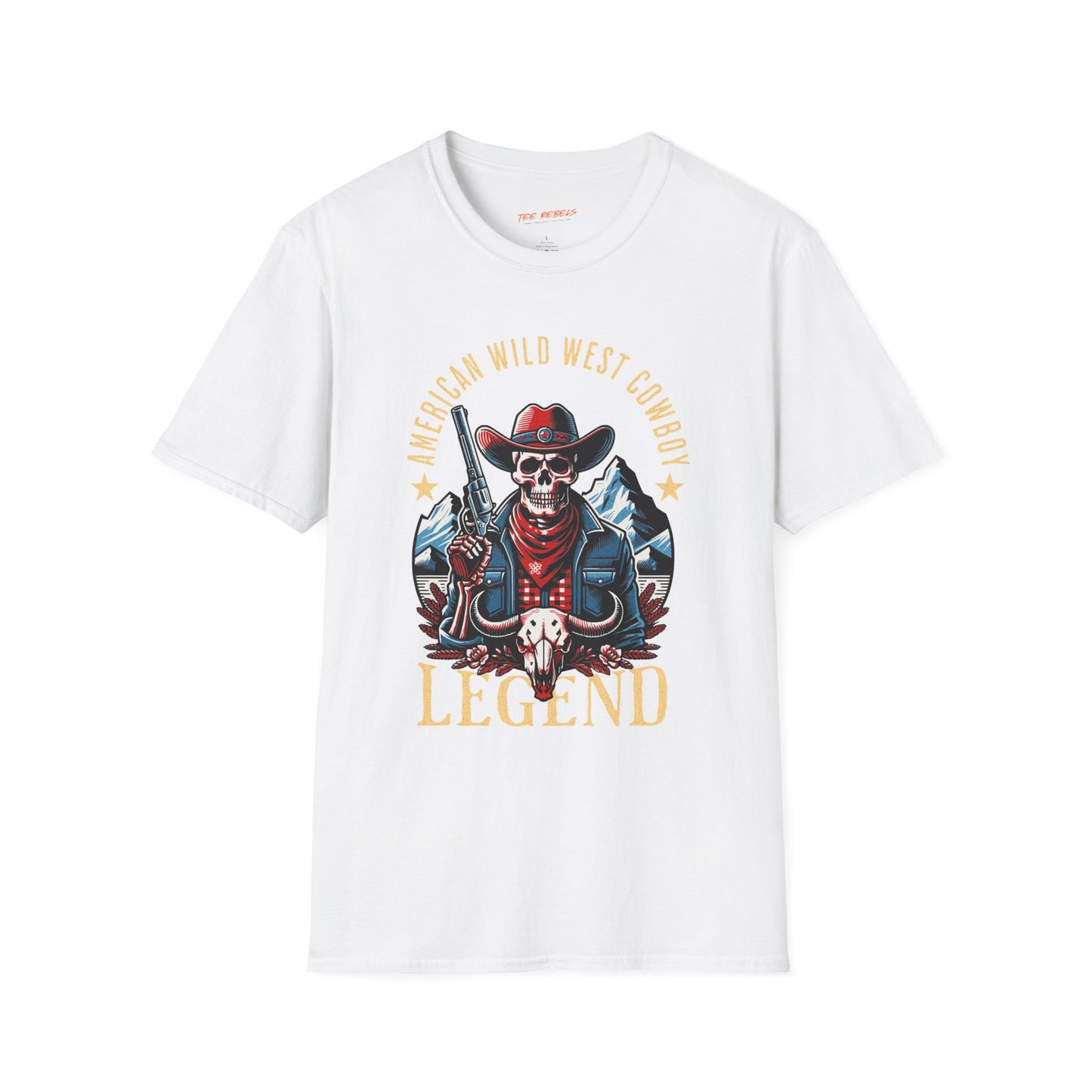 American Wild West Cowboy Legend Unisex Streetwear T-Shirt | American Cowboy Graphic T-Shirt | Cowboy Rebel Frequency