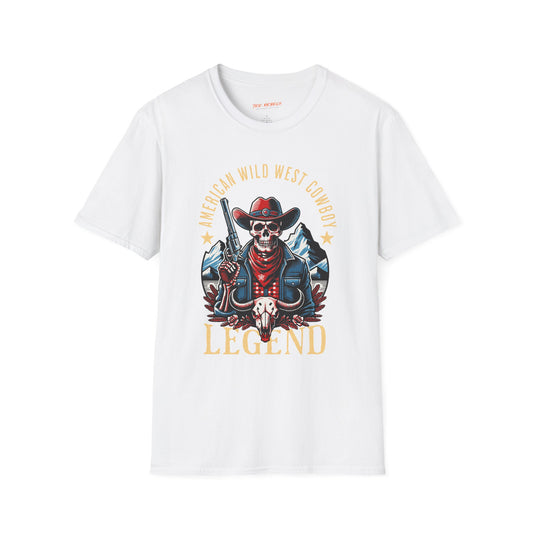 American Wild West Cowboy Legend Unisex Streetwear T-Shirt | American Cowboy Graphic T-Shirt | Cowboy Rebel Frequency