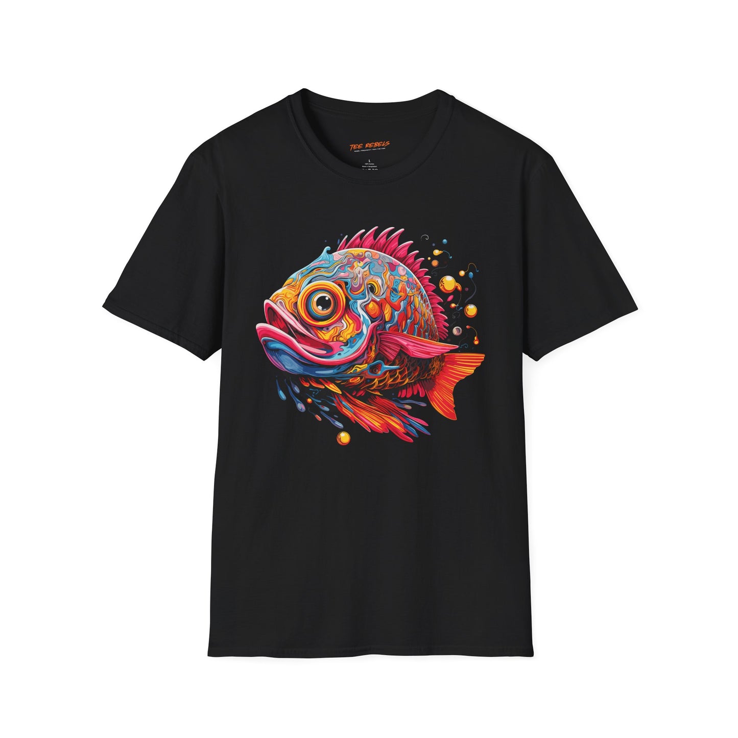 Psychedelic Fish Art Unisex T-Shirt | Fish Rebel Frequency