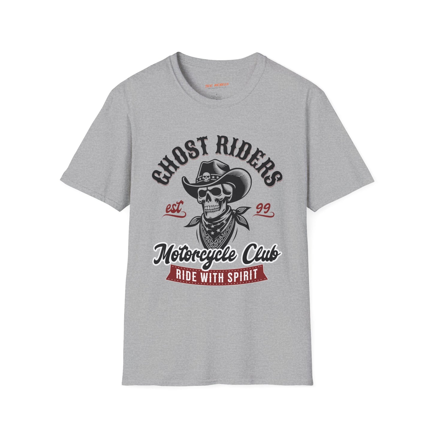 Ghost Riders Motorcycle Club Unisex Streetwear T-Shirt | Motorcycle Club Apparel | Casual Graphic Tee | Motorcycle Rebel Frequency