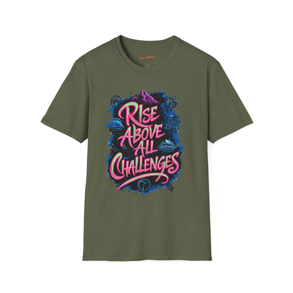 Motivational T-Shirt - Rise Above All Challenges & Spread Love T-Shirt