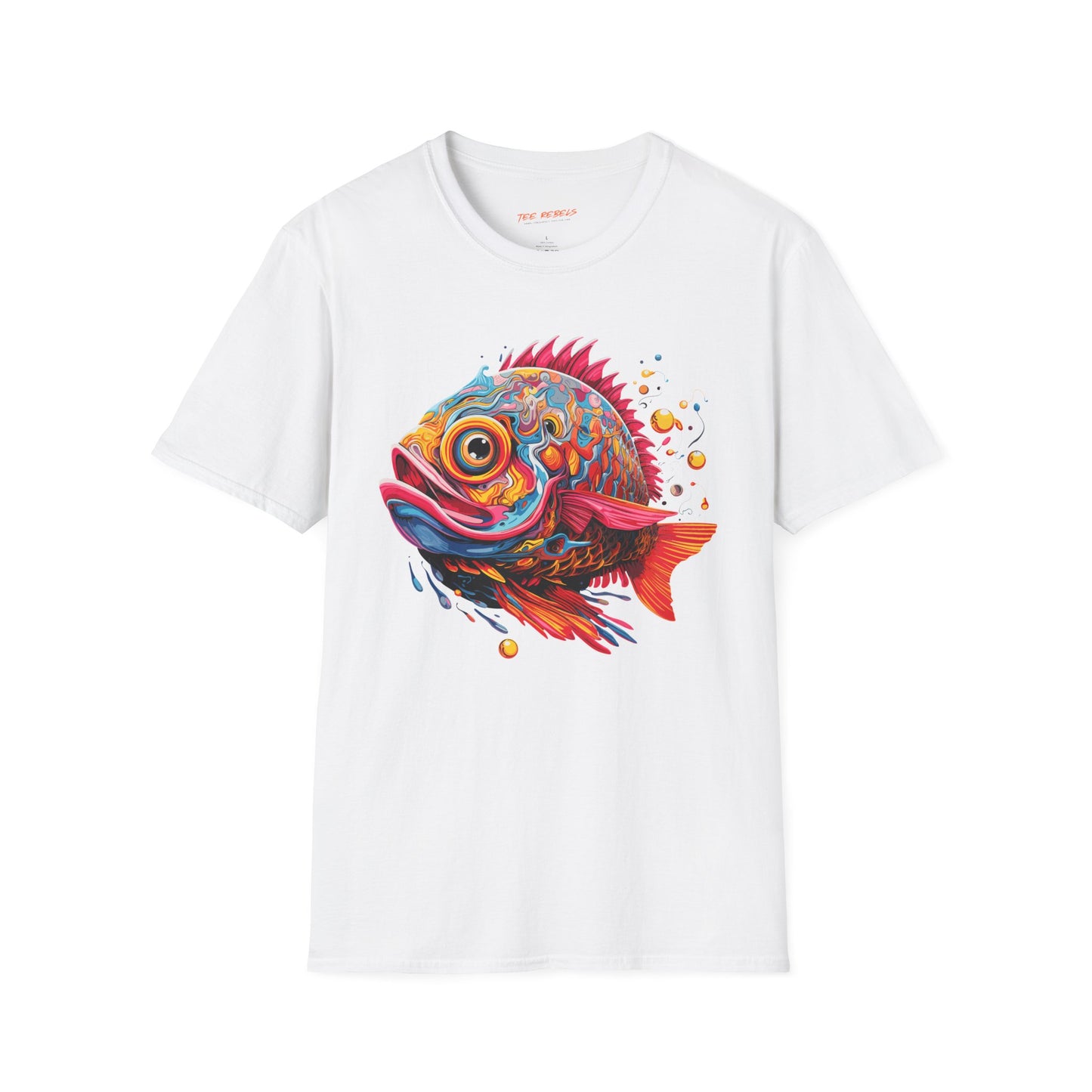 Psychedelic Fish Art Unisex T-Shirt | Fish Rebel Frequency