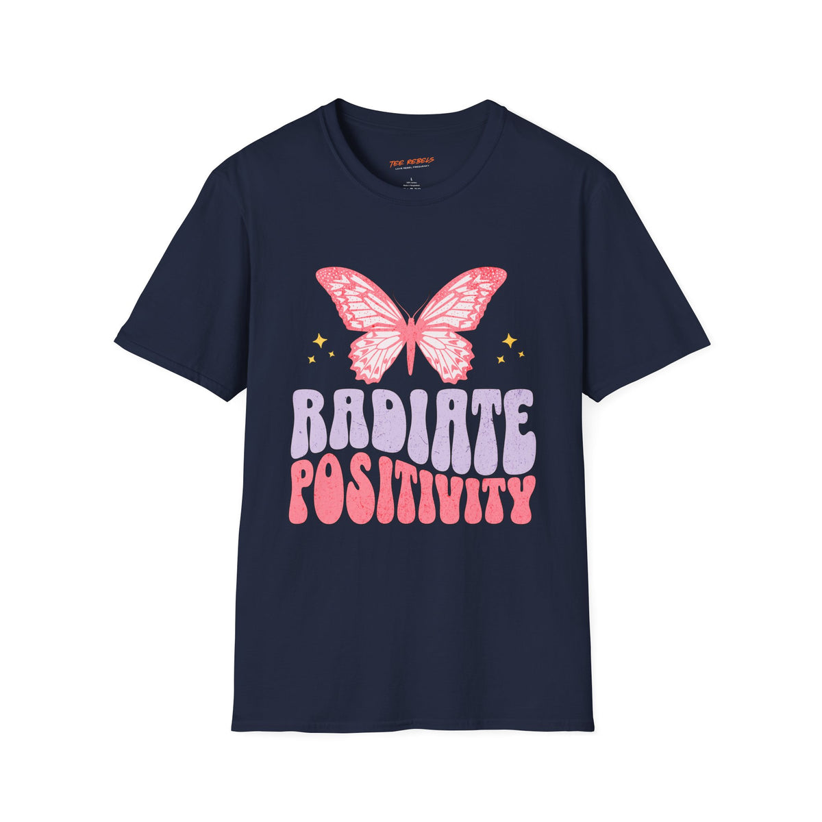 Spread Love & Radiate Positivity Butterfly Rose Graphic T-Shirt