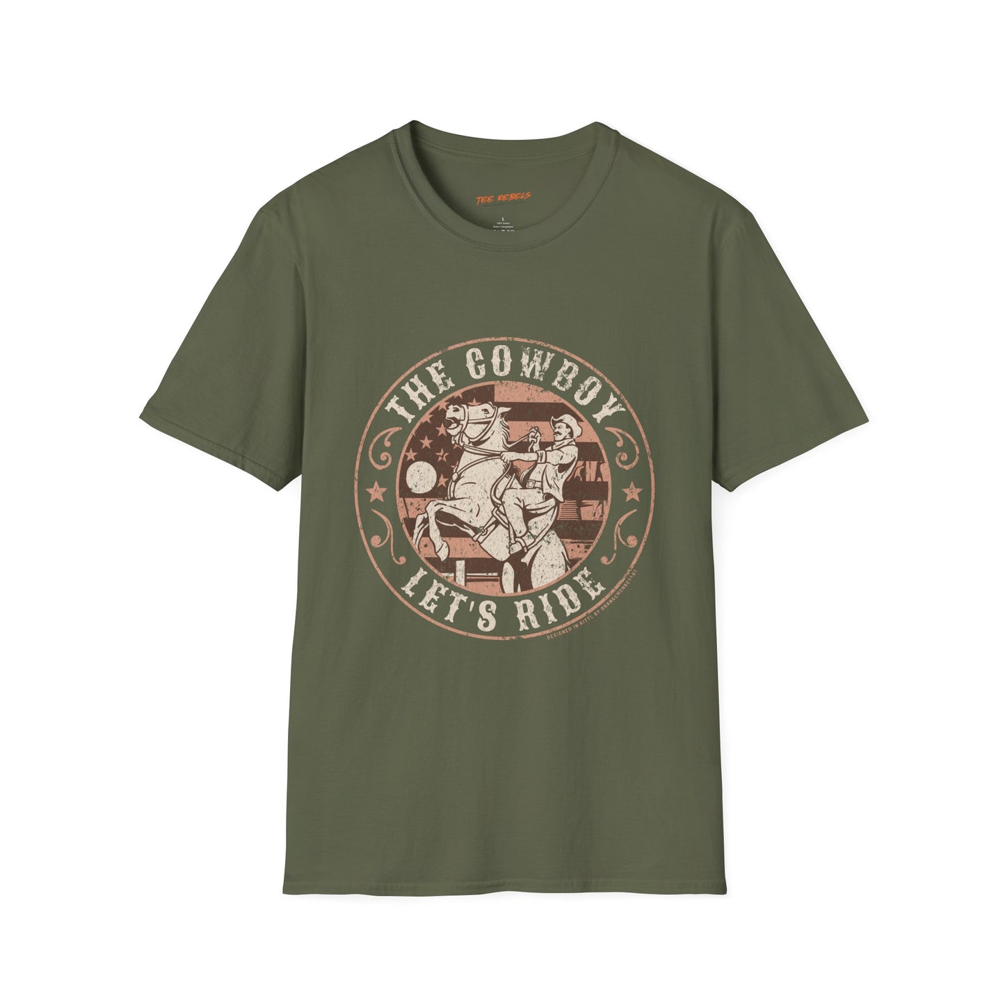 The Cowboy Let's Ride Graphic Unisex Streetwear Tee for Casual Wear, Gift for Rodeo Lovers, Birthday Present, Adventure Apparel, Unique