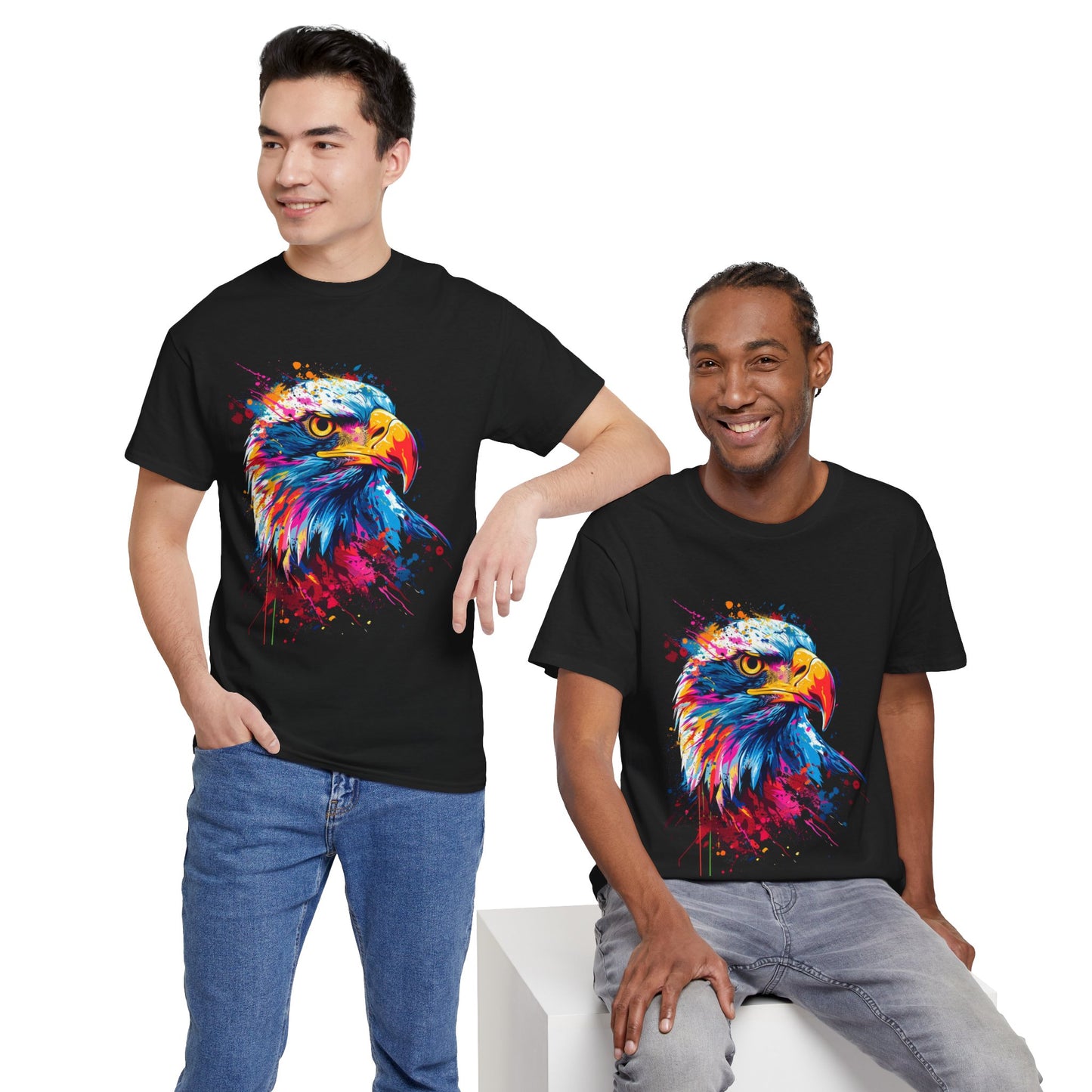 Colorful Eagle Unisex Heavy Cotton Tee | Eagle Rebel Frequency