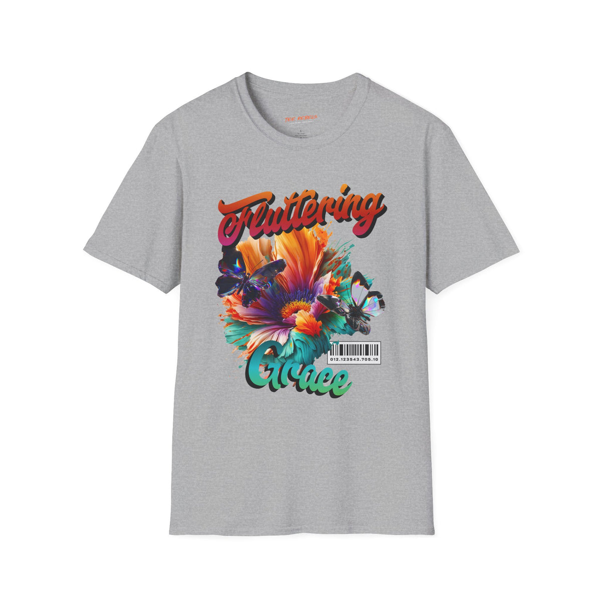 Fluttering Grace Butterfly Spread Love Floral Graphic T-Shirt