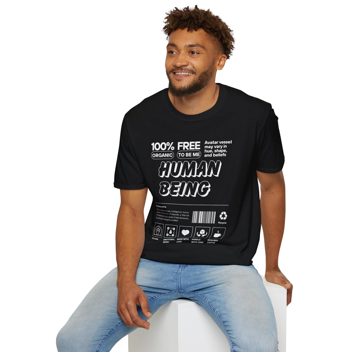 Human Being Unisex Softstyle T-Shirt - Human Rebel Frequency