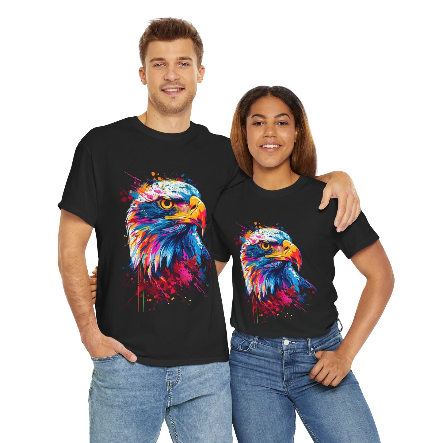 Colorful Eagle Unisex Heavy Cotton Tee | Eagle Rebel Frequency